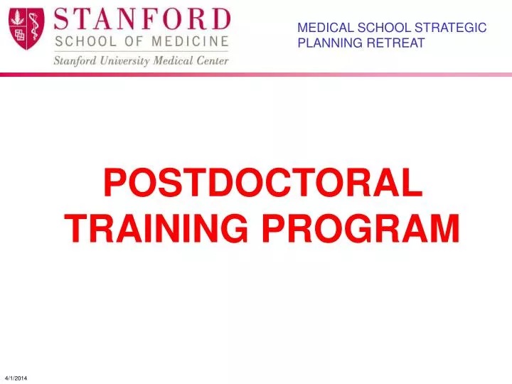 postdoctoral training program