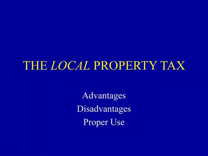 the local property tax