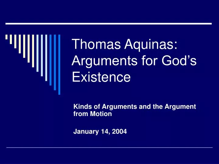 thomas aquinas arguments for god s existence