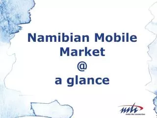 Namibian Mobile Market @ a glance