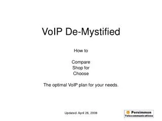 VoIP De-Mystified