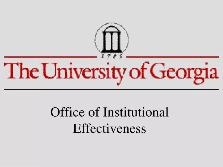 office of institutional effectiveness