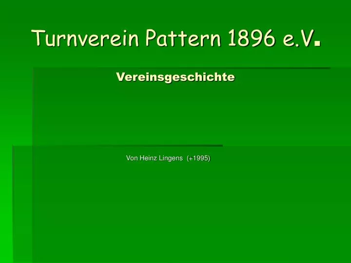 turnverein pattern 1896 e v vereinsgeschichte