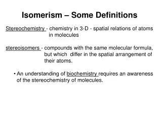 Isomerism – Some Definitions