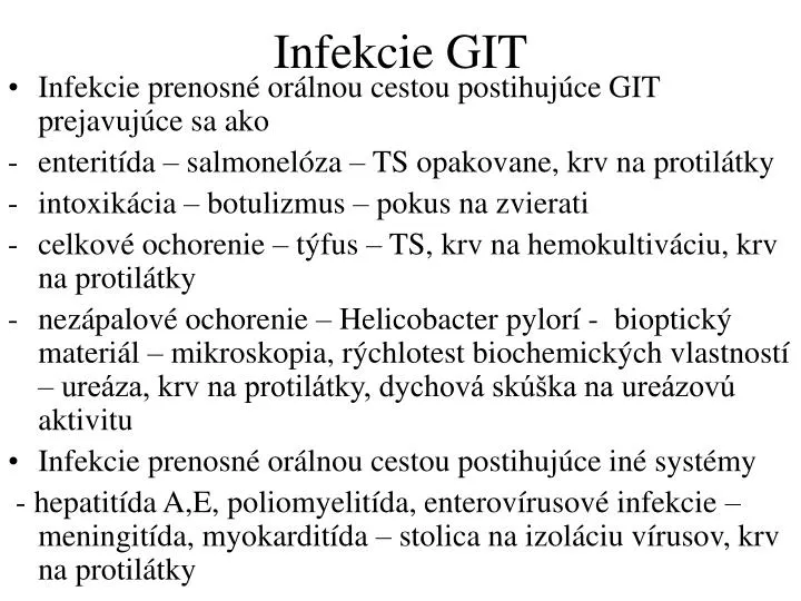 infekcie git