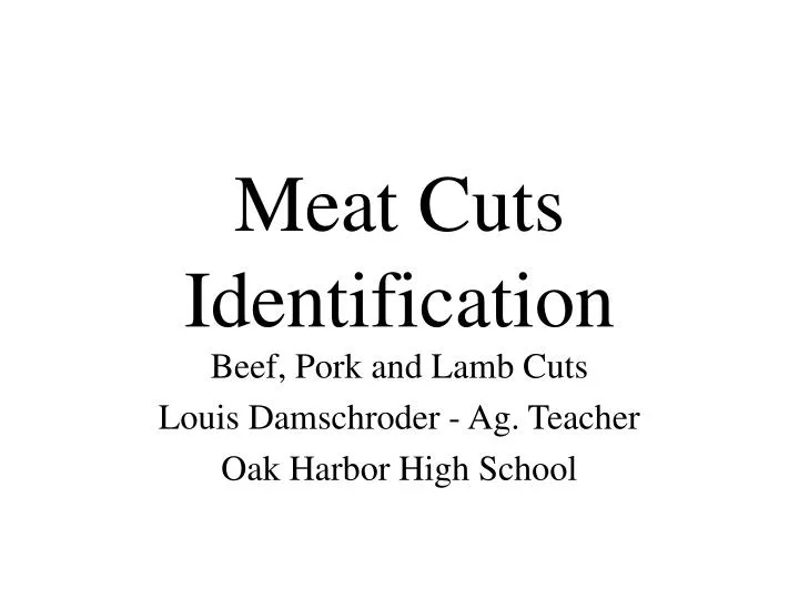meat cuts identification