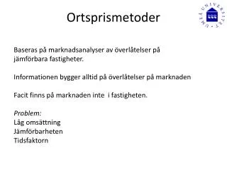 ortsprismetoder