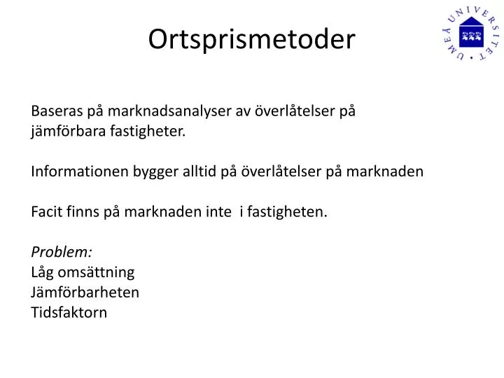 ortsprismetoder