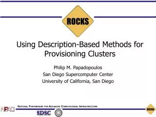Using Description-Based Methods for Provisioning Clusters