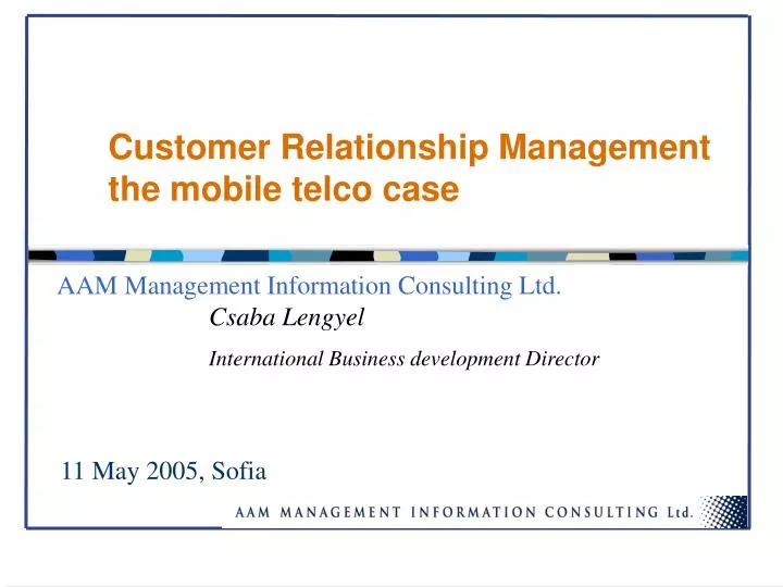 customer relationship management the mobile telco case