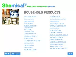 HOUSEHOLD PRODUCTS