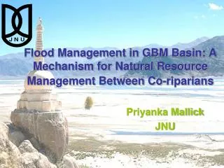 Flood Management in GBM Basin: A Mechanism for Natural Resource Management Between Co- riparians