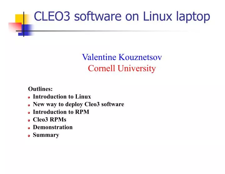 cleo3 software on linux laptop