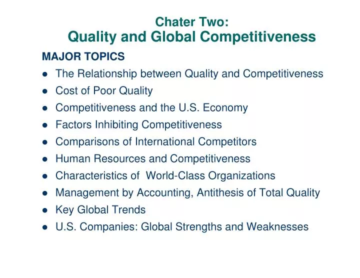 chater two quality and global competitiveness