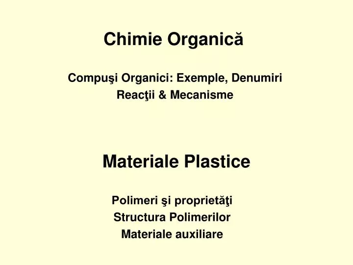 materiale plastice