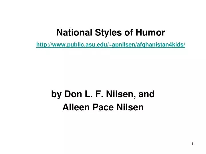 national styles of humor http www public asu edu apnilsen afghanistan4kids