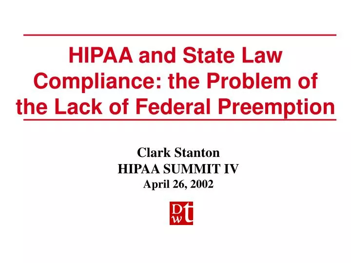 hipaa and state law compliance the problem of the lack of federal preemption
