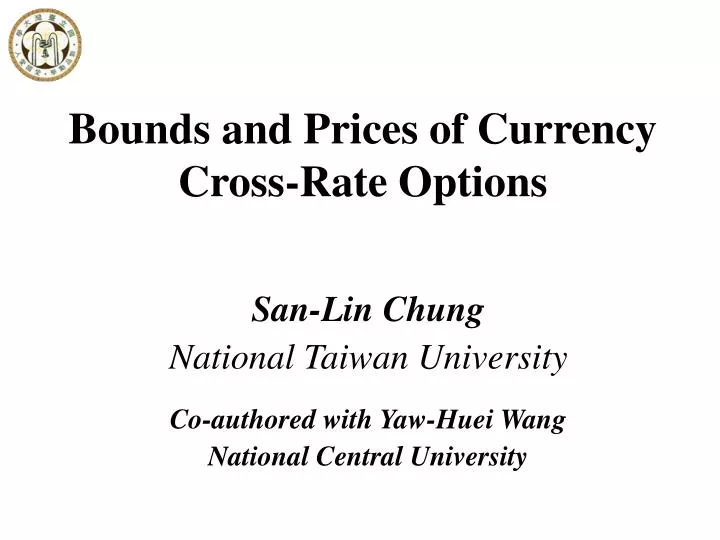 bounds and prices of currency cross rate options