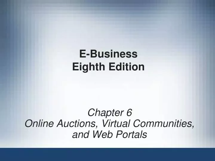 e business eighth edition