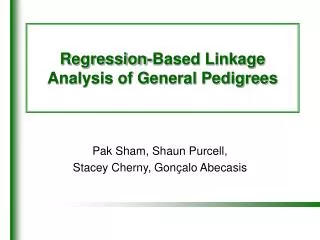 Regression-Based Linkage Analysis of General Pedigrees