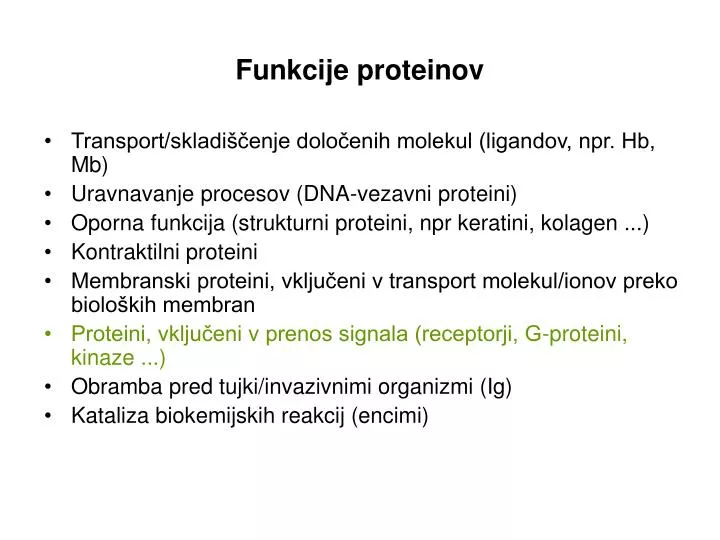 funkcije proteinov