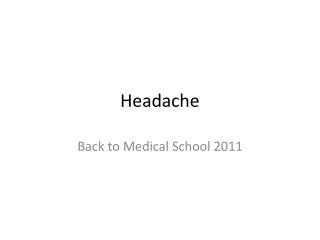 Headache