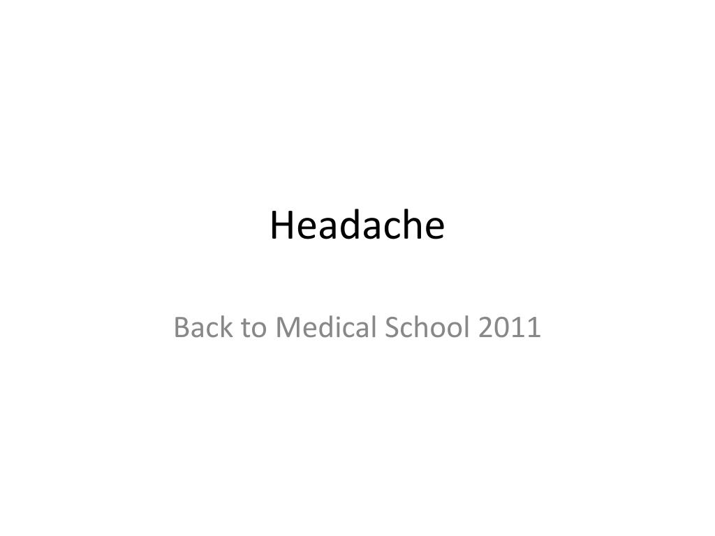 PPT - Headache PowerPoint Presentation, free download - ID:595220