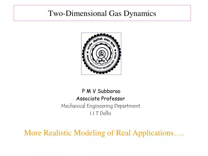 two dimensional gas dynamics
