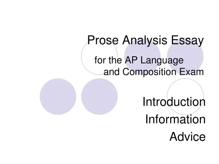 prose analysis essay for the ap language and composition exam