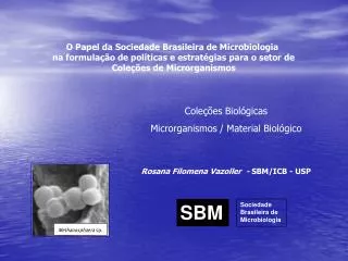 O Papel da Sociedade Brasileira de Microbiologia na formulação de políticas e estratégias para o setor de Coleções de