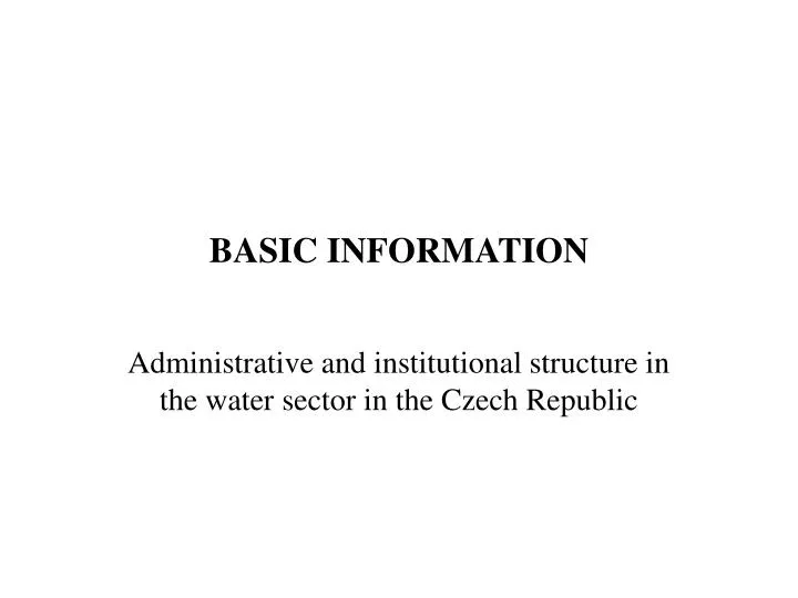 basic information
