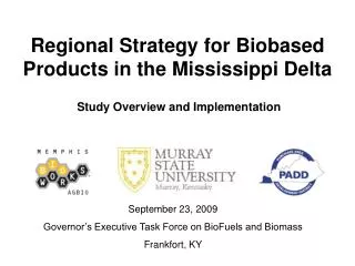 Regional Strategy for Biobased Products in the Mississippi Delta