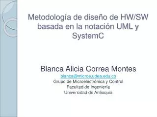 metodolog a de dise o de hw sw basada en la notaci n uml y systemc
