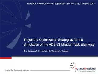 Trajectory Optimization Strategies for the Simulation of the ADS-33 Mission Task Elements