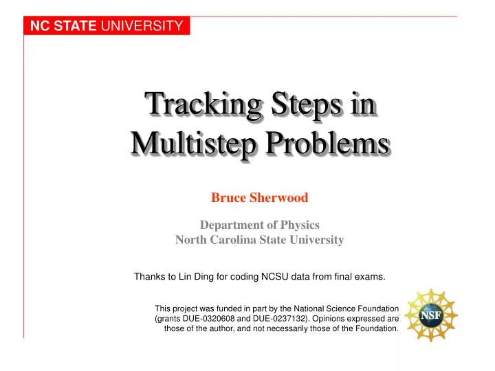 tracking steps in multistep problems