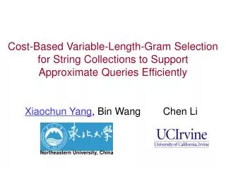 Cost-Based Variable-Length-Gram Selection for String Collections to Support Approximate Queries Efficiently