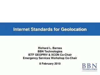 Internet Standards for Geolocation