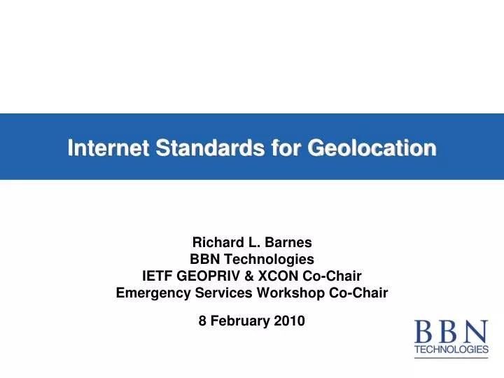 internet standards for geolocation