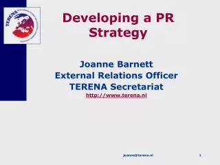 Developing a PR Strategy