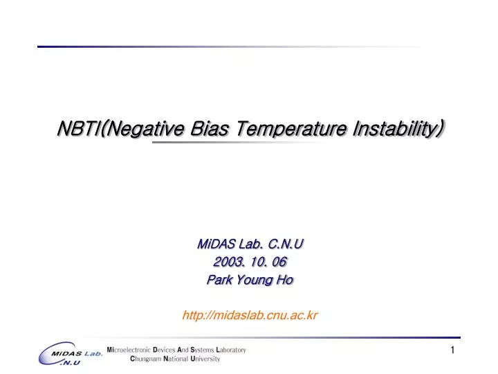 nbti negative bias temperature instability