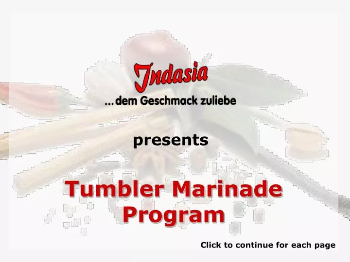 tumbler marinade program