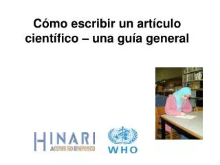 c mo escribir un art culo cient fico un a gu a general