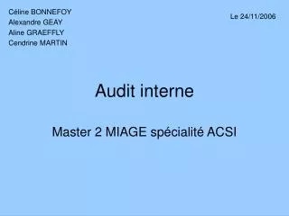 audit interne