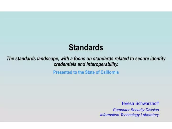 teresa schwarzhoff computer security division information technology laboratory