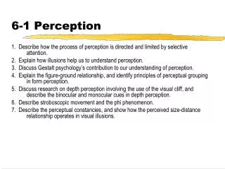 6-1 Perception