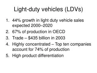 Light-duty vehicles (LDVs)