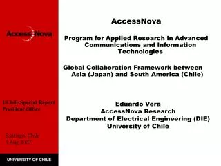 AccessNova Program for Applied Research in Advanced Communications and Information Technologies