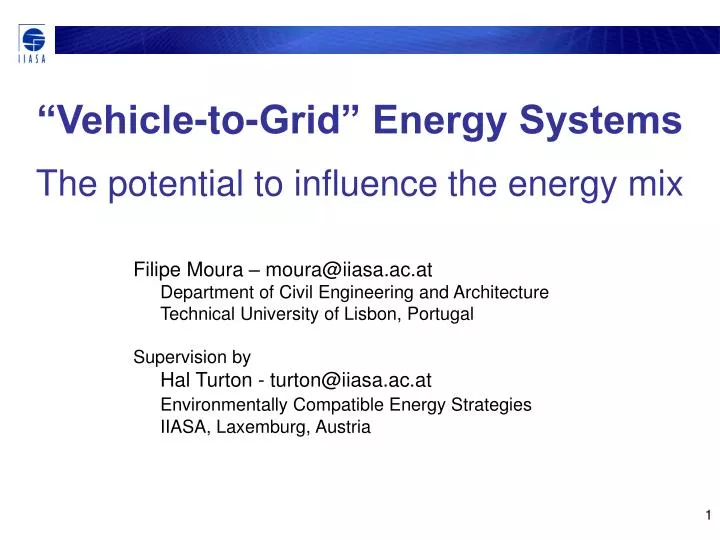 vehicle to grid energy systems the potential to influence the energy mix