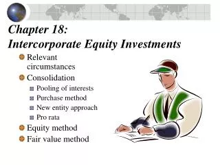 Chapter 18: Intercorporate Equity Investments
