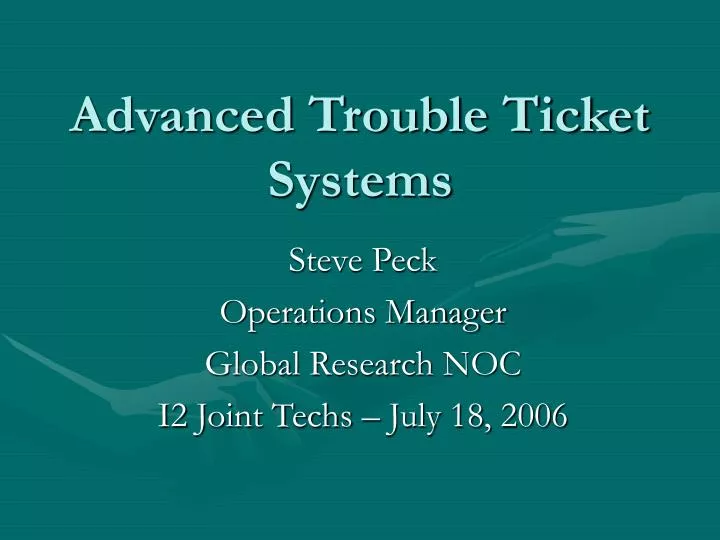 advanced trouble ticket systems